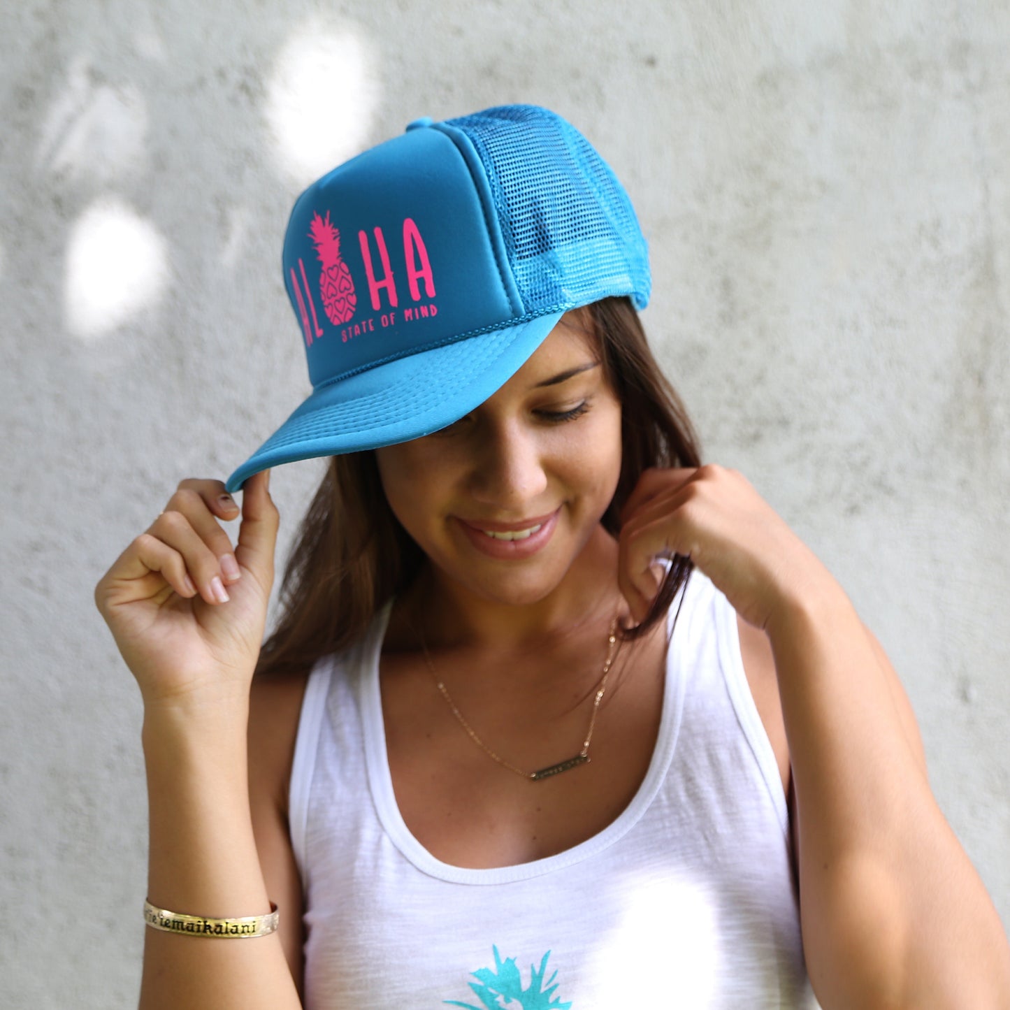 Aloha Hearts & Pineapple Trucker